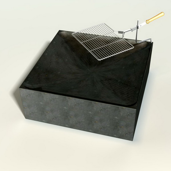 Vierfeuer die Quadratische Feuerschale - Metall Werk Zürich AG