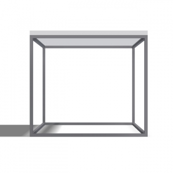 Rahmentischgestell Quadrat Stützen Ecken