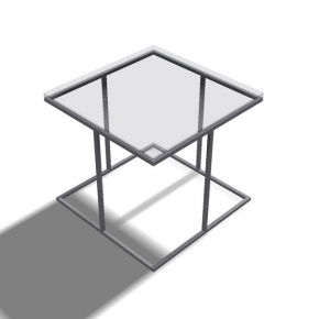"TF131" Tischgestell Quadrat mit Stützen Seiten