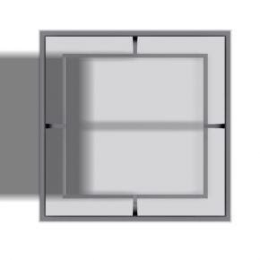 Rahmentischgestell Quadrat Stützen Seiten