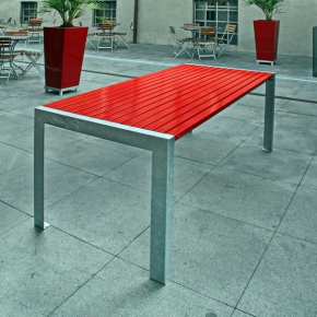Terrasse Tisch Rot