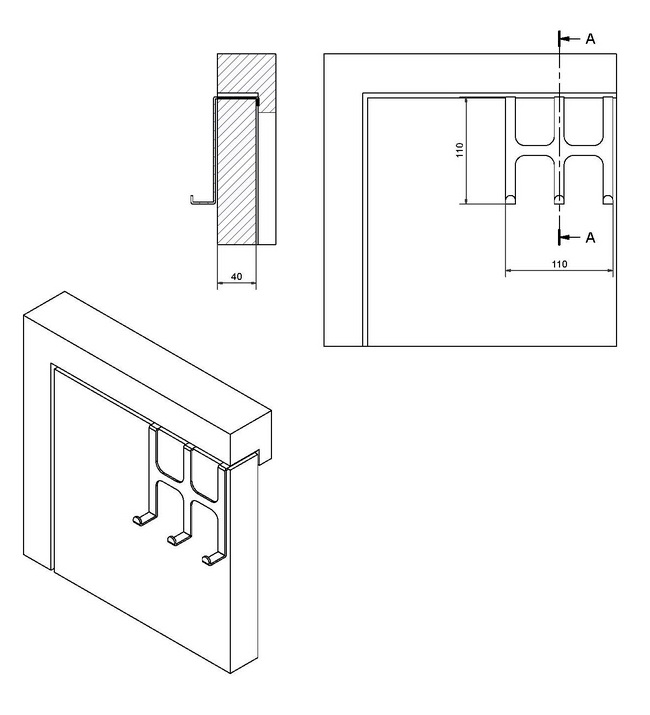 Funktion mit Zeichnung von Hangan der Kleiderhaken aus Edelstahl für Türen