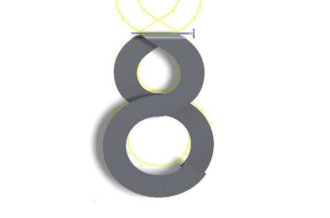 Konstruktion 8 Signaletik Hausnummern am Glattbogen Aluminium 