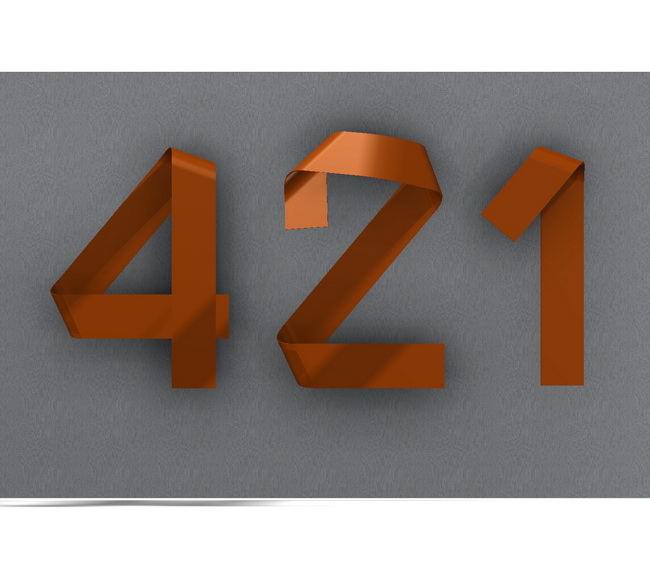 Entwurf Signaletik Hausnummern am Glattbogen Aluminium 3d Modell
