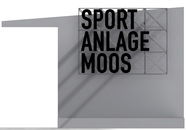 3D Modell Leuchtschrift Billboard Sportanlage Moos