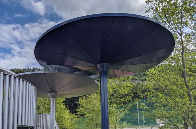 Schirmdach Sonnenschirm aus Metall für Spielplatz