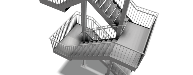 fluchttreppe aussentreppe treppenturm gitterroste 06