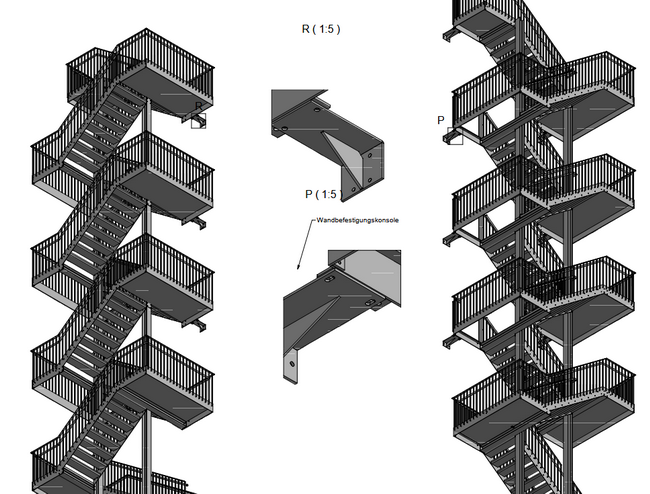 fluchttreppe aussentreppe treppenturm gitterroste 09