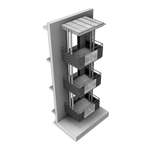 anbaubalkone und gelaender mit wellblech 12